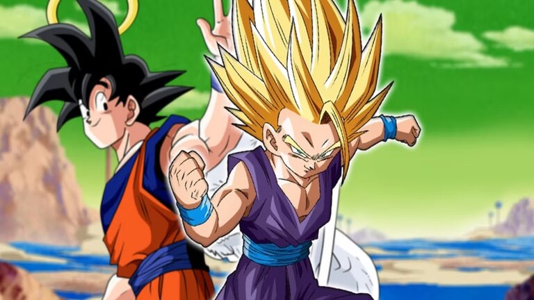 Dragon Ball Z - Goku apresenta seu filho Gohan 