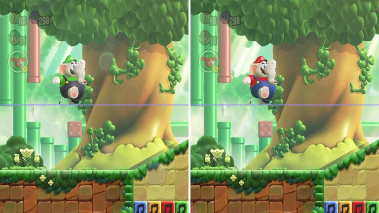 Diferenças de personagens em Super Mario Bros.