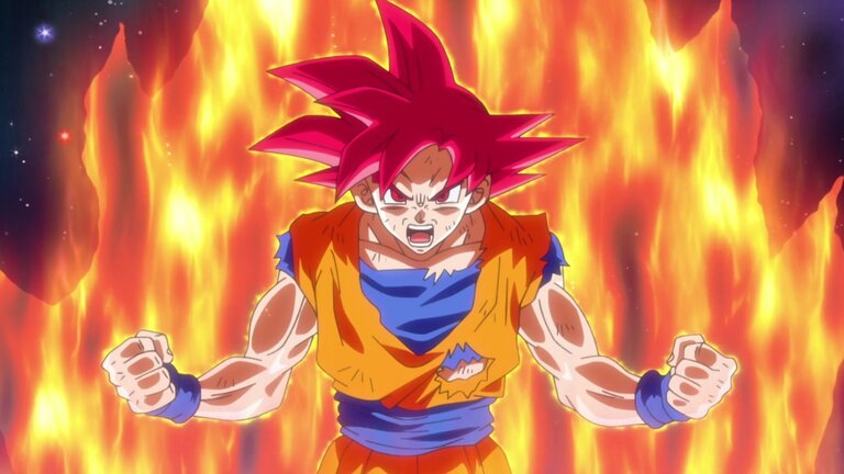 Boneco Dragon Ball Super Son Goku Super Saiyajin Deus Blood of