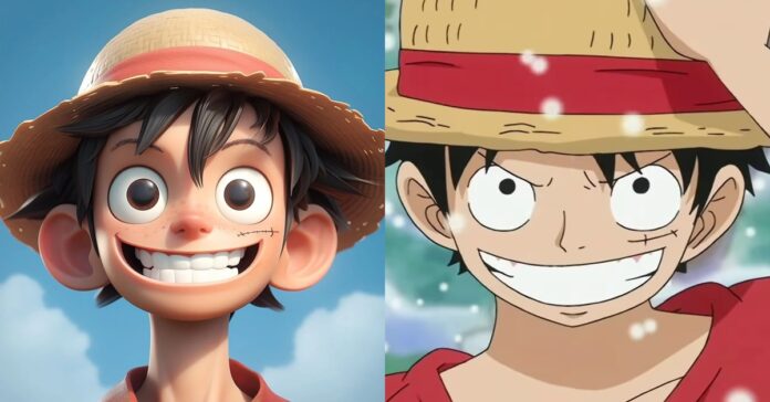 Personagens de One Piece são reimaginados em uma versão da Pixar