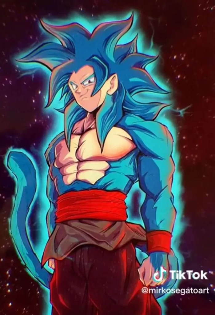 Dragon Ball: Ilustração de Goku Super Saiyajin 4 Blue deixa os fãs impressionados