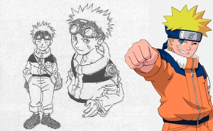 Estes foram os primeiros desenhos de Naruto por Masashi Kishimoto